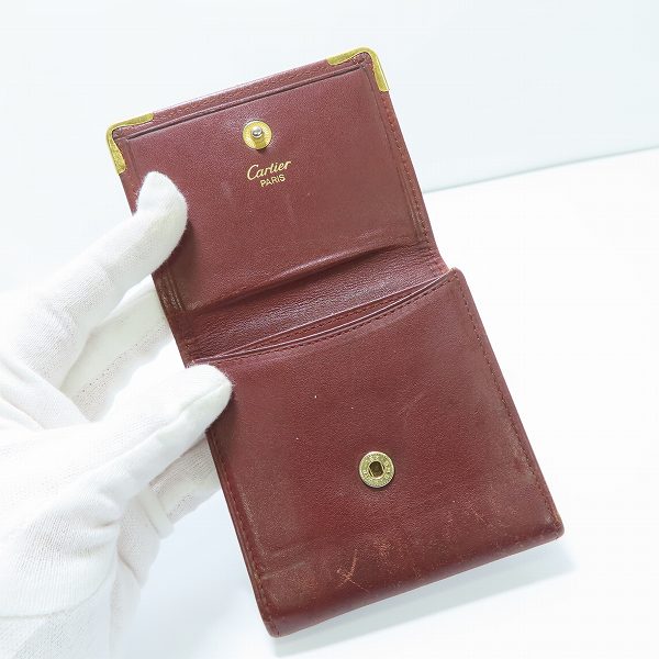 実際に弊社で買取させて頂いたCartier/カルティエ マストライン レザー コインケース/小銭入れの画像 3枚目