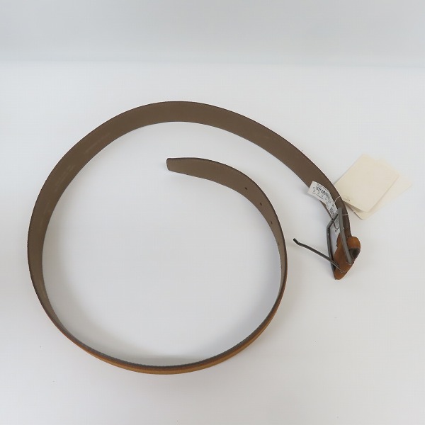 実際に弊社で買取させて頂いた【未使用】HUGO BOSS/ヒューゴボス レザー ベルト ブラウン/95の画像 7枚目