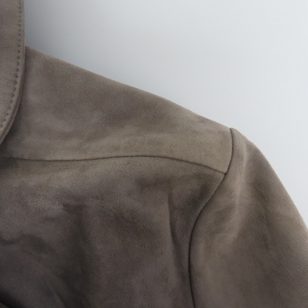 実際に弊社で買取させて頂いた【定価40万↑/JPタグ】Dunhill/ダンヒル ラムスエードレザー ジップアップブルゾン/Lの画像 4枚目