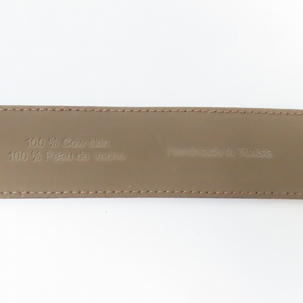 実際に弊社で買取させて頂いた【未使用】HUGO BOSS/ヒューゴボス レザー ベルト ブラウン/95の画像 4枚目