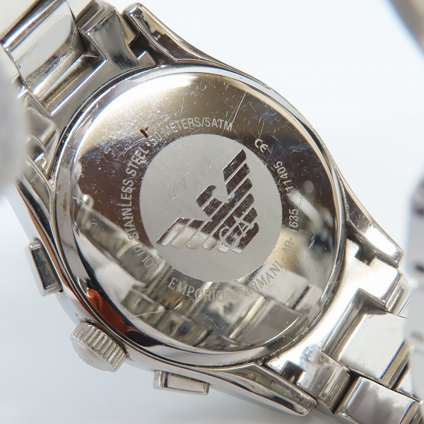 実際に弊社で買取させて頂いたEMPORIO ARMANI/エンポリオアルマーニ クロノグラフ 腕時計 AR-1635【動作未確認】の画像 4枚目