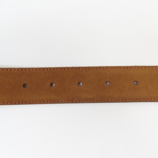 実際に弊社で買取させて頂いた【未使用】HUGO BOSS/ヒューゴボス レザー ベルト ブラウン/100の画像 6枚目