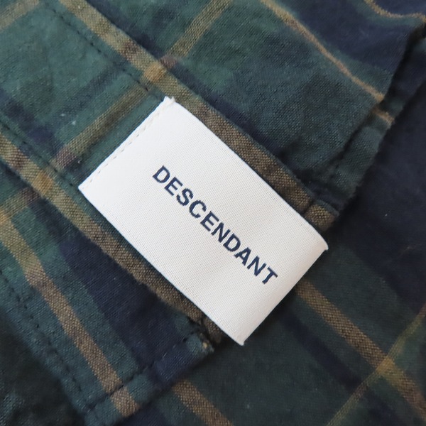 実際に弊社で買取させて頂いたDESCENDANT/ディセンダント Hyannis BD くじら刺繍 コットン 長袖 チェック シャツ/2の画像 5枚目