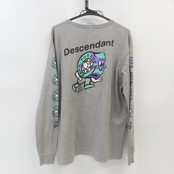 実際に弊社で買取させて頂いたDESCENDANT/ディセンダント 長袖Tシャツ 袖プリント グレー/2の画像 1枚目