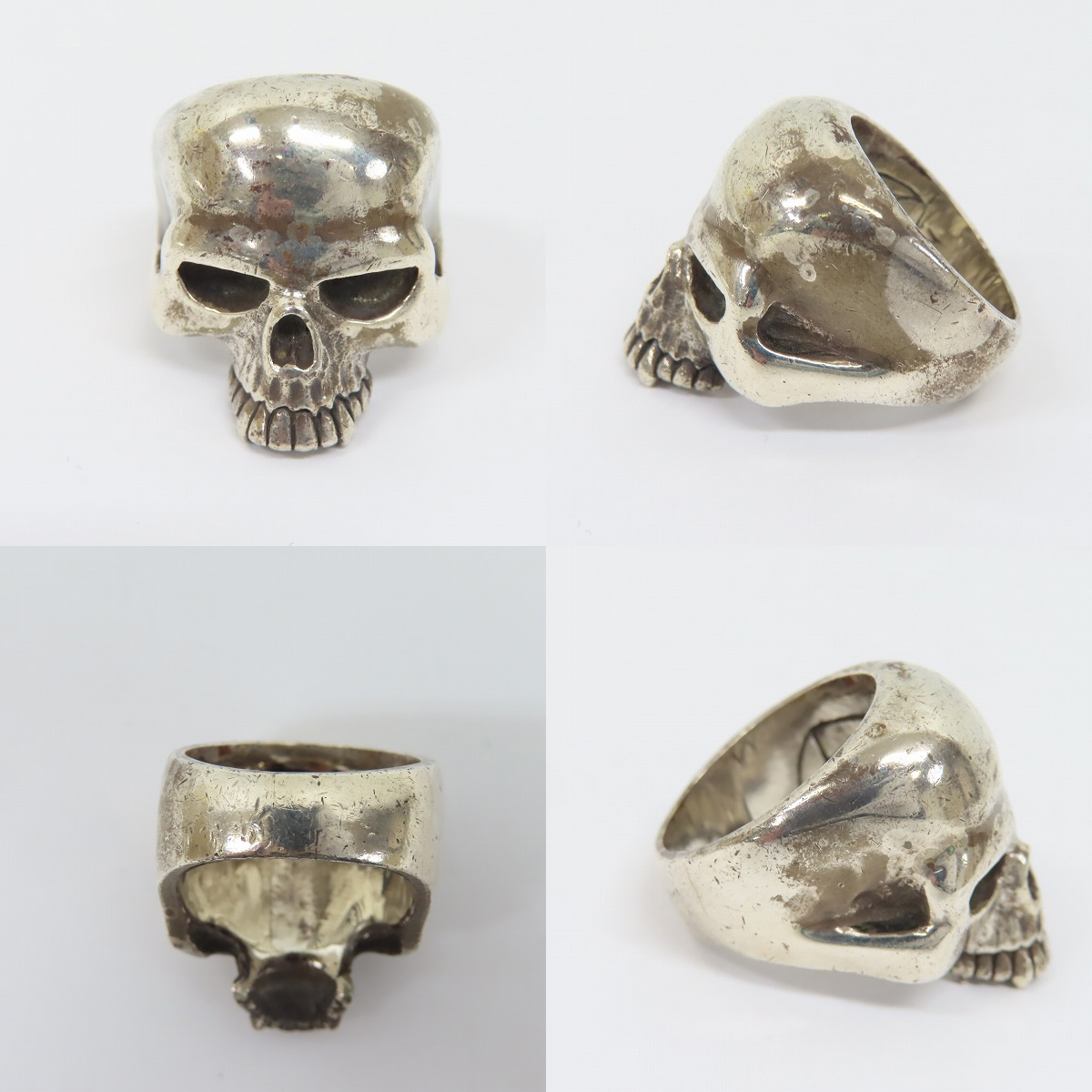 実際に弊社で買取させて頂いた【ギャラ付き】CRAZY PIG/クレイジーピッグ ラージエビルスカルリングの画像 1枚目