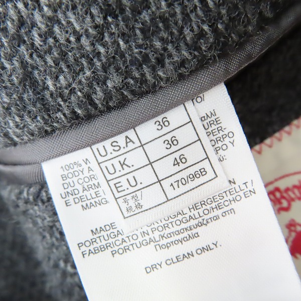 実際に弊社で買取させて頂いたBrooks Brothers/ブルックスブラザーズ ポルトガル製 ウールチェスターコート/36Sの画像 3枚目