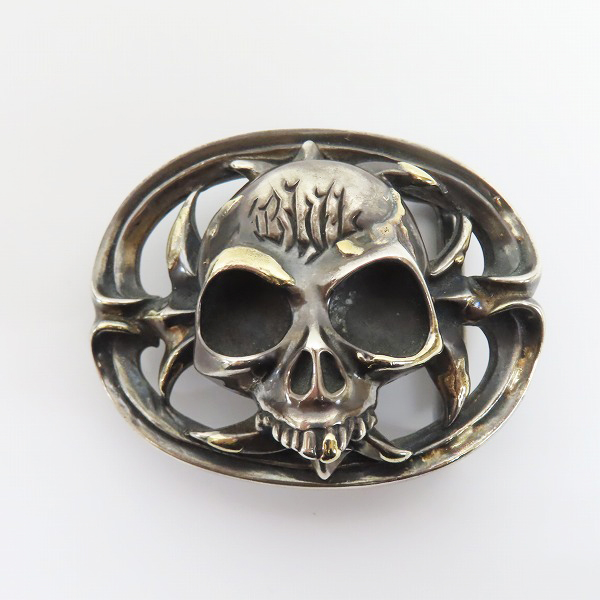 実際に弊社で買取させて頂いた【カスタム】BILL WALL LEATHER/BWL/ビルウォールレザー スカル シルバーバックル