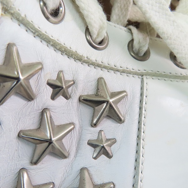 実際に弊社で買取させて頂いたJIMMY CHOO/ジミーチュウ スタースタッズ スニーカー ホワイト/41の画像 7枚目