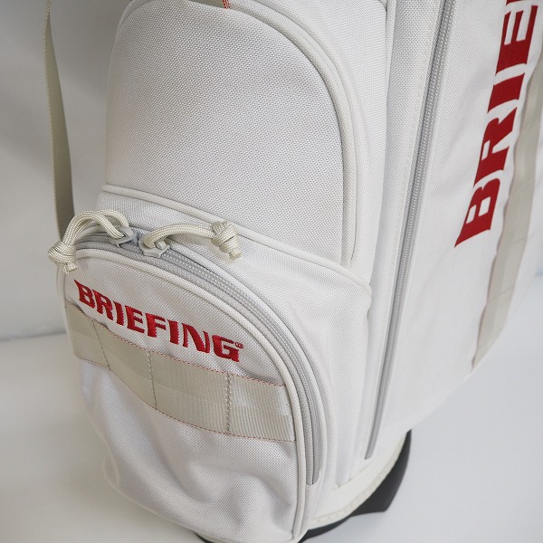 実際に弊社で買取させて頂いたBRIEFING/ブリーフィング BRG213D23 HOLIDAY COLLECTION 9.5型スタンド式5分割キャディバッグ 47インチ対応 ホワイトの画像 5枚目