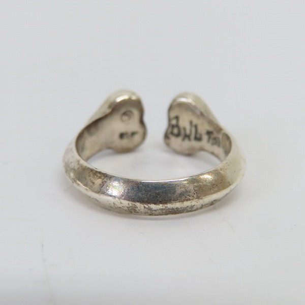 実際に弊社で買取させて頂いたBILL WALL LEATHER/BWL/ビルウォールレザー ダブルトライバルハートリング 10号の画像 3枚目