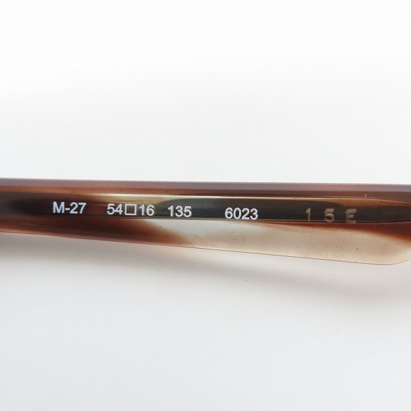 実際に弊社で買取させて頂いた999.9/フォーナインズ ウェリントン型 メガネフレーム/アイウェア/眼鏡 M-27 6023の画像 7枚目