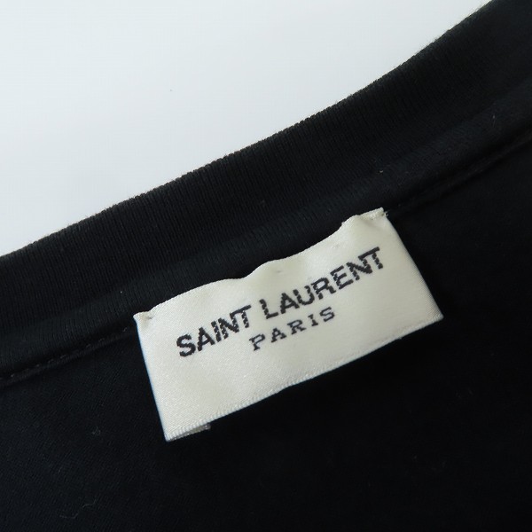 実際に弊社で買取させて頂いた【JPタグ】Saint Laurent/サンローラン ロゴ刺繍 Tシャツ 460876 YB2DQ 1000/Sの画像 2枚目