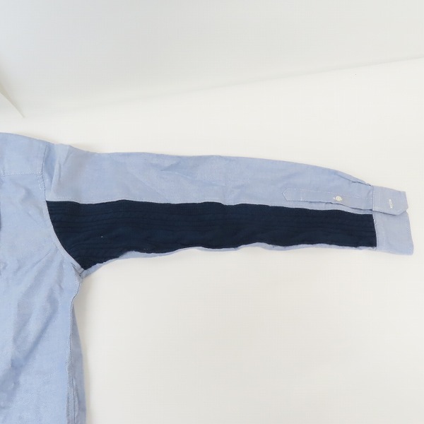 実際に弊社で買取させて頂いたuniform experiment/ユニフォーム エクスペリメント 袖ニット 切替 長袖シャツ UE-145067 /3の画像 5枚目