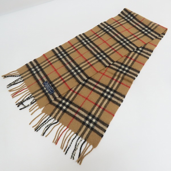 実際に弊社で買取させて頂いたBurberrys/バーバリーズ ノバチェック カシミヤ マフラーの画像 3枚目