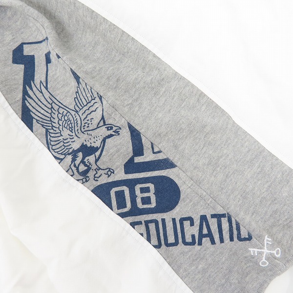 実際に弊社で買取させて頂いたuniform experiment/ユニフォームエクスペリメント whiteline RECONSTRUCTED SIDE PANEL B.D SHIRT UE-145020/3の画像 4枚目