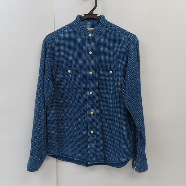 実際に弊社で買取させて頂いたCALEE/キャリー バンドカラー ドット 長袖シャツ /M