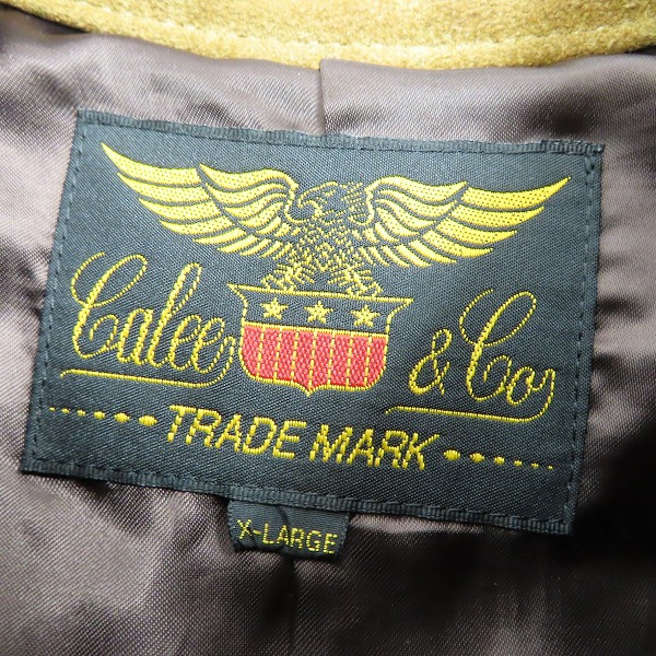 実際に弊社で買取させて頂いたCALEE/キャリー BACK SKIN LEATHER JACKET/バックスキンレザージャケット/スエード レザージャケット/XLの画像 2枚目
