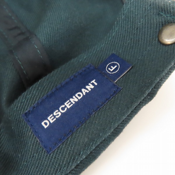 実際に弊社で買取させて頂いたDESCENDANT/ディセンダント cachalot 刺繍 キャップ/帽子 グリーン/Fの画像 5枚目