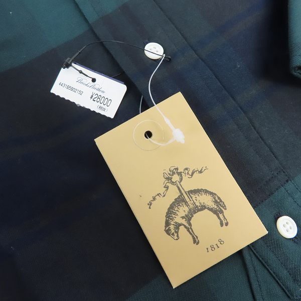 実際に弊社で買取させて頂いた【未使用】BLACK FLEECE by Brooks Brothers/ブラックフリース ブルックスブラザーズ ボーダー ロングスリーブシャツ/BB1の画像 6枚目