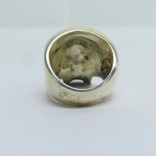 実際に弊社で買取させて頂いたCRAZY PIG/クレイジーピッグ LARGE EVIL SKULL/ラージ エビルスカル リングｗ/K18 ファングゴールド/16-18.5号の画像 3枚目