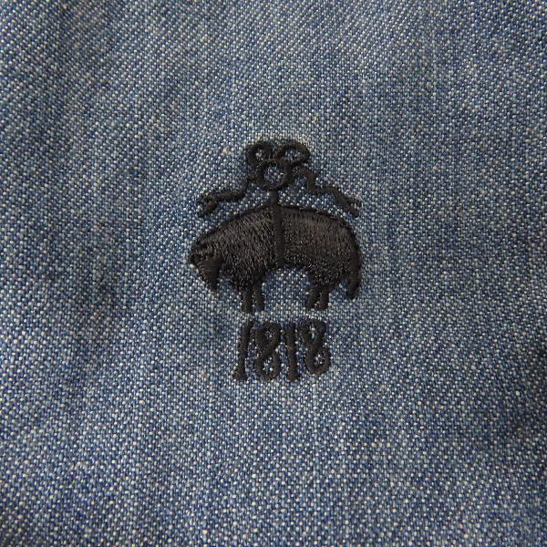 実際に弊社で買取させて頂いたBROOKS BROTHERS/ブルックスブラザーズ ワンポイント刺繡 ボタンダウン デニムシャツ/Sの画像 5枚目
