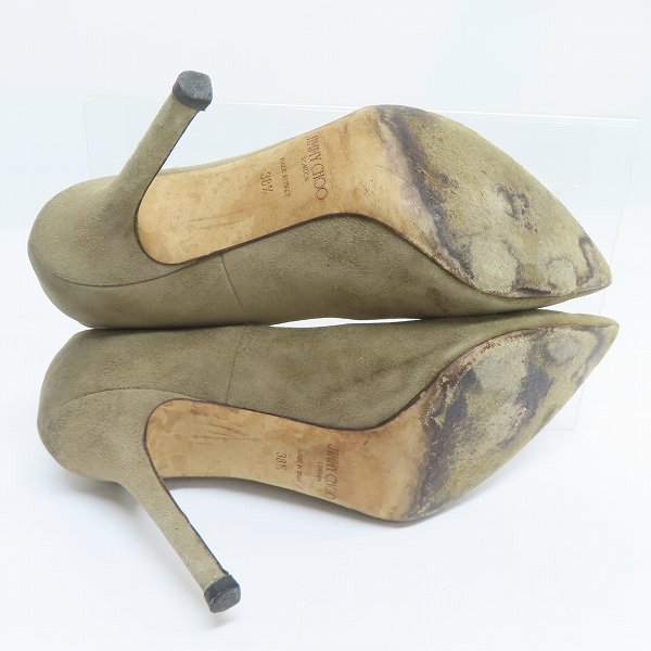 実際に弊社で買取させて頂いたJIMMY CHOO/ジミーチュウ スエード ピンヒール/38.5の画像 2枚目