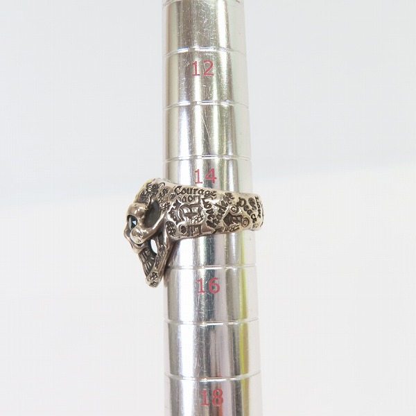 実際に弊社で買取させて頂いたBILL WALL LEATHER/BWL/ビルウォールレザー グッドラックスカル リング カスタム 15号の画像 7枚目