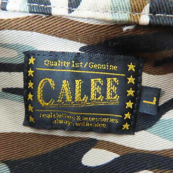 実際に弊社で買取させて頂いたCALEE/キャリー 15AW カモストライプ柄 コットン シャツ/長袖/Lの画像 2枚目
