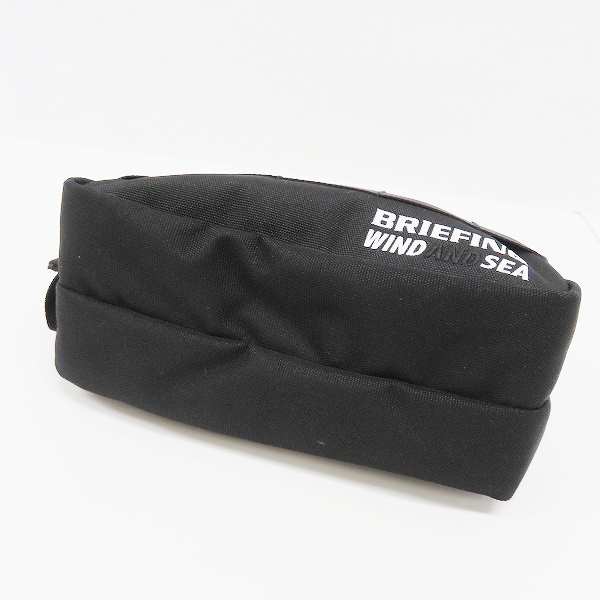 実際に弊社で買取させて頂いたWIND AND SEA×BRIEFING GOLF/ウィンダンシー×ブリーフィング ダブルジップポーチ/ブラックの画像 2枚目
