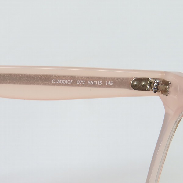 実際に弊社で買取させて頂いたCELINE/セリーヌ クリア 眼鏡/メガネフレーム CL50010F 072の画像 6枚目