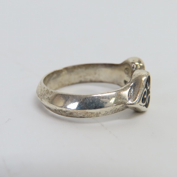 実際に弊社で買取させて頂いたBILL WALL LEATHER/BWL/ビルウォールレザー ダブルトライバルハートリング 10号の画像 4枚目