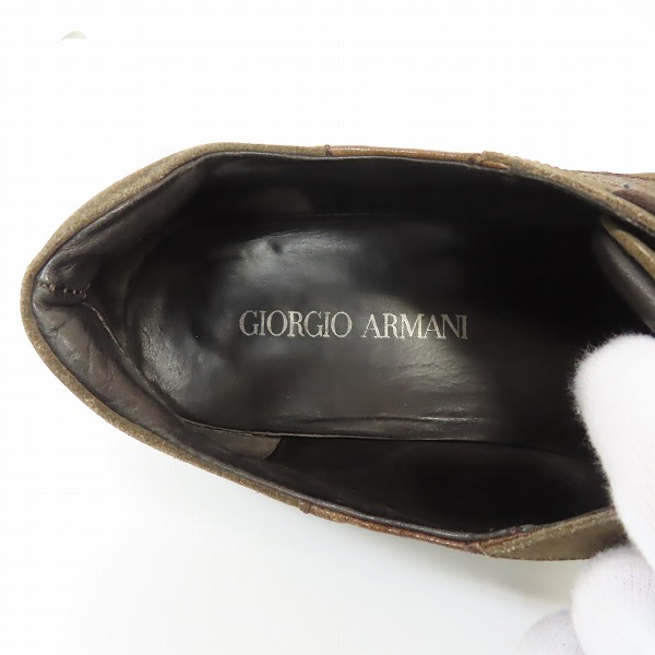 実際に弊社で買取させて頂いたGIORGIO ARMANI/ジョルジオアルマーニ  レースアップシューズ/42の画像 4枚目