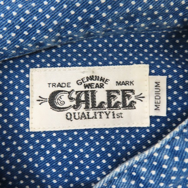 実際に弊社で買取させて頂いたCALEE/キャリー バンドカラー ドット 長袖シャツ /Mの画像 2枚目