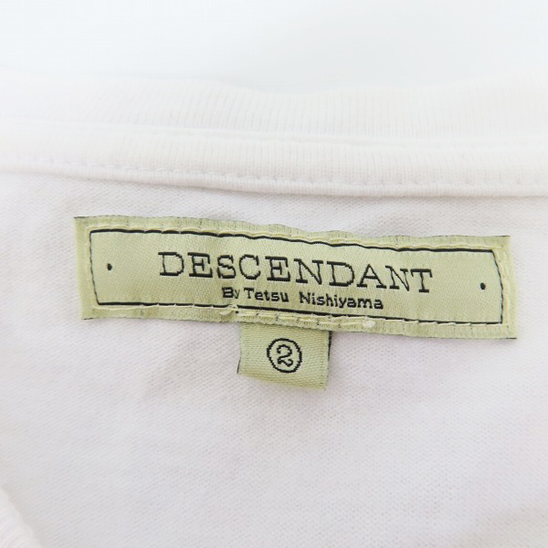 実際に弊社で買取させて頂いたDESCENDANT/ディセンダント cachalot 胸ポケ/刺繍 ロンT ホワイト/2の画像 2枚目