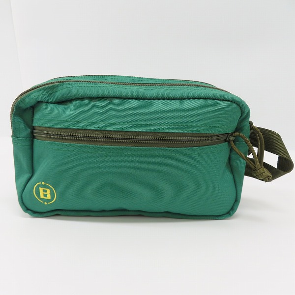 実際に弊社で買取させて頂いたWIND AND SEA×BRIEFING GOLF/ウィンダンシー×ブリーフィング ダブルジップポーチ/グリーンの画像 1枚目