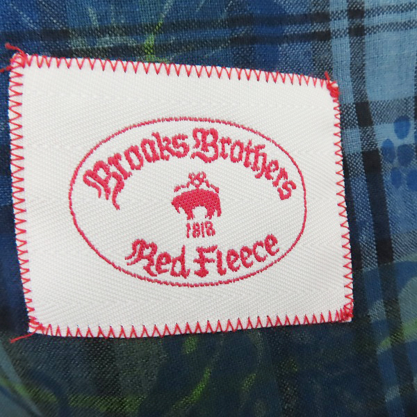 実際に弊社で買取させて頂いたBROOKS BROTHERS Red Fleece/ブルックスブラザーズレッドフリース チェック/花柄 テーラードジャケット /40の画像 2枚目