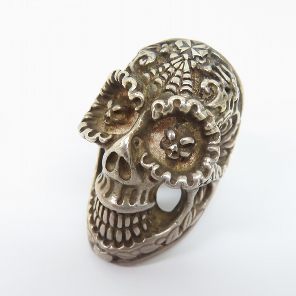実際に弊社で買取させて頂いたBWL/ビルウォールレザー Dia de los Muertos Master Skull Ring 死者の日 マスタースカルリング 7.5-11.5号