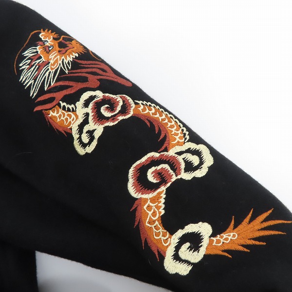 実際に弊社で買取させて頂いたCALEE/キャリー 16AW 刺繍デザイン Melton souvenir jacket/メルトン スーベニア ジャケット/Lの画像 6枚目