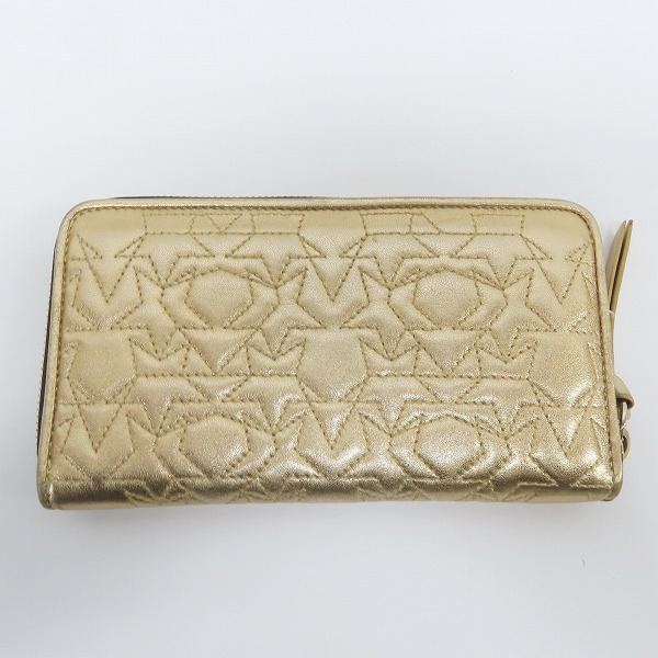 実際に弊社で買取させて頂いたJIMMY CHOO/ジミーチュウ スターキルティング ラウンドファスナー長財布の画像 1枚目