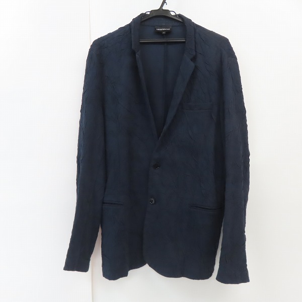 実際に弊社で買取させて頂いたEMPORIO ARMANI/エンポリオアルマーニ クリンクル加工 テーラードジャケット 3Y1G53 1J8QZ /XL