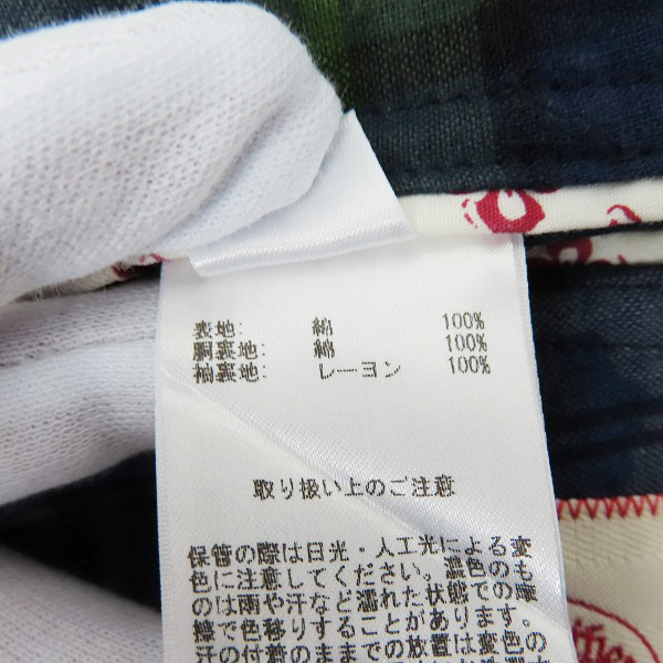 実際に弊社で買取させて頂いたBROOKS BROTHERS Red Fleece/ブルックスブラザーズレッドフリース チェック/花柄 テーラードジャケット /40の画像 4枚目