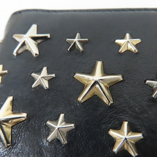 実際に弊社で買取させて頂いたJIMMY CHOO/ジミーチュウ スタッズ ラウンドジップ 二つ折り 財布/ウォレット の画像 8枚目