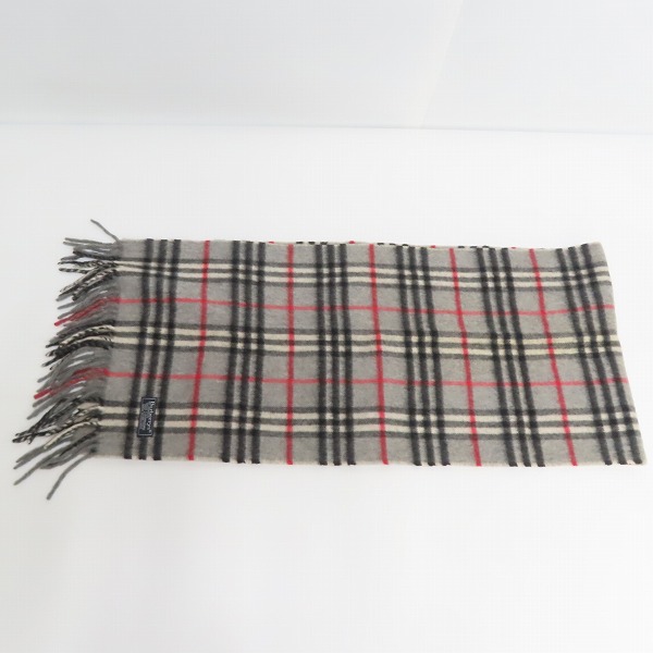 実際に弊社で買取させて頂いたBurberrys/バーバリーズ ノバチェック カシミヤ100％ マフラーの画像 2枚目