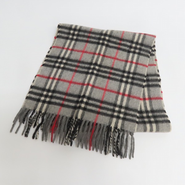 実際に弊社で買取させて頂いたBurberrys/バーバリーズ ノバチェック カシミヤ100％ マフラー