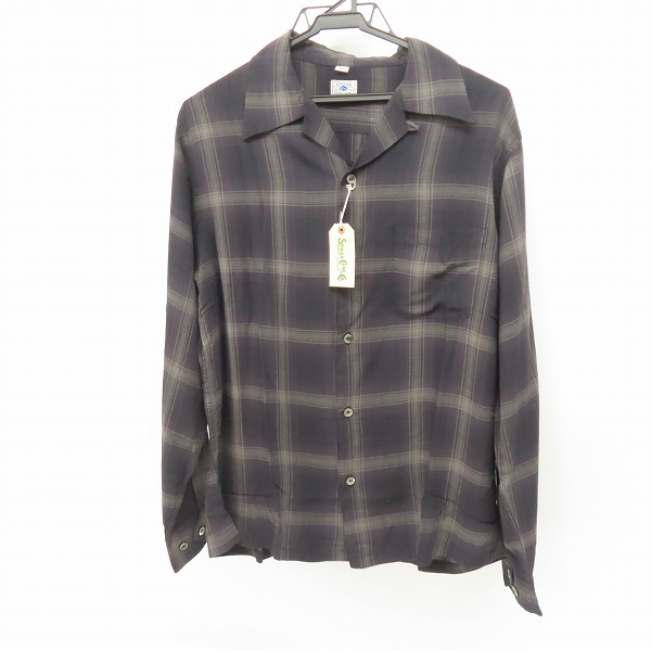 実際に弊社で買取させて頂いた【未使用】SUGAR CANE/シュガーケーン レーヨン オンブレチェックシャツ SC28852/M