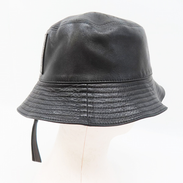 実際に弊社で買取させて頂いた【JPタグ】LOEWE/ロエベ Fisherman/フィッシャーマン アナグラムロゴパッチ レザーバケットハット   の画像 3枚目