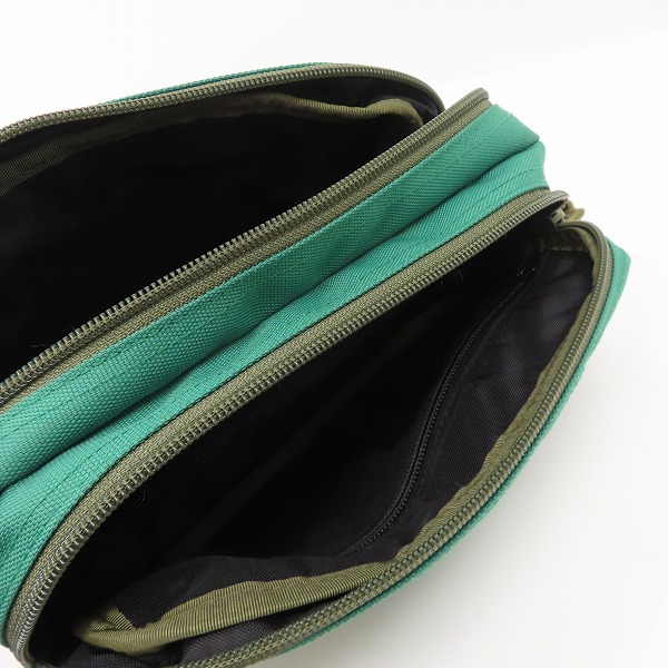 実際に弊社で買取させて頂いたWIND AND SEA×BRIEFING GOLF/ウィンダンシー×ブリーフィング ダブルジップポーチ/グリーンの画像 3枚目