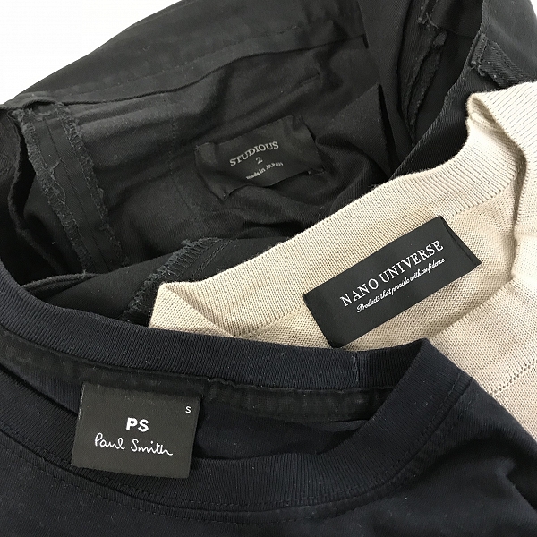 実際に弊社で買取させて頂いた【おまとめ品】ポールスミス/ナノ・ユニバース/ステュディオス 等 パンツ/カットソー/半袖Tシャツ 他の画像 1枚目