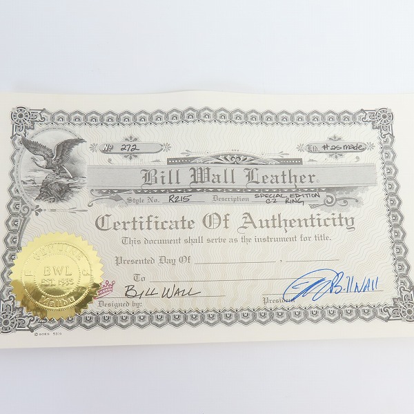 実際に弊社で買取させて頂いた【ギャラ付き】BWL/ビルウォールレザー 20TH ANNIVERSARY CZリング R215/16.5号-17号の画像 8枚目