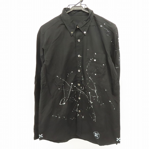 実際に弊社で買取させて頂いたuniform experiment/ユニフォーム エクスペリメント 83 NUMBERING ペンキペイント 長袖シャツ UE-160052/2の画像 1枚目